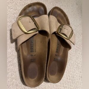 Birkenstock Madrid Big Buckle Suede Sandals